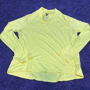 Under Armour Bright Yellow Long Sleeve quarter zip Pullover